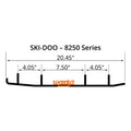 Woodys Extender III Carbides 4" X60 Ski Doo - ESD3-8250