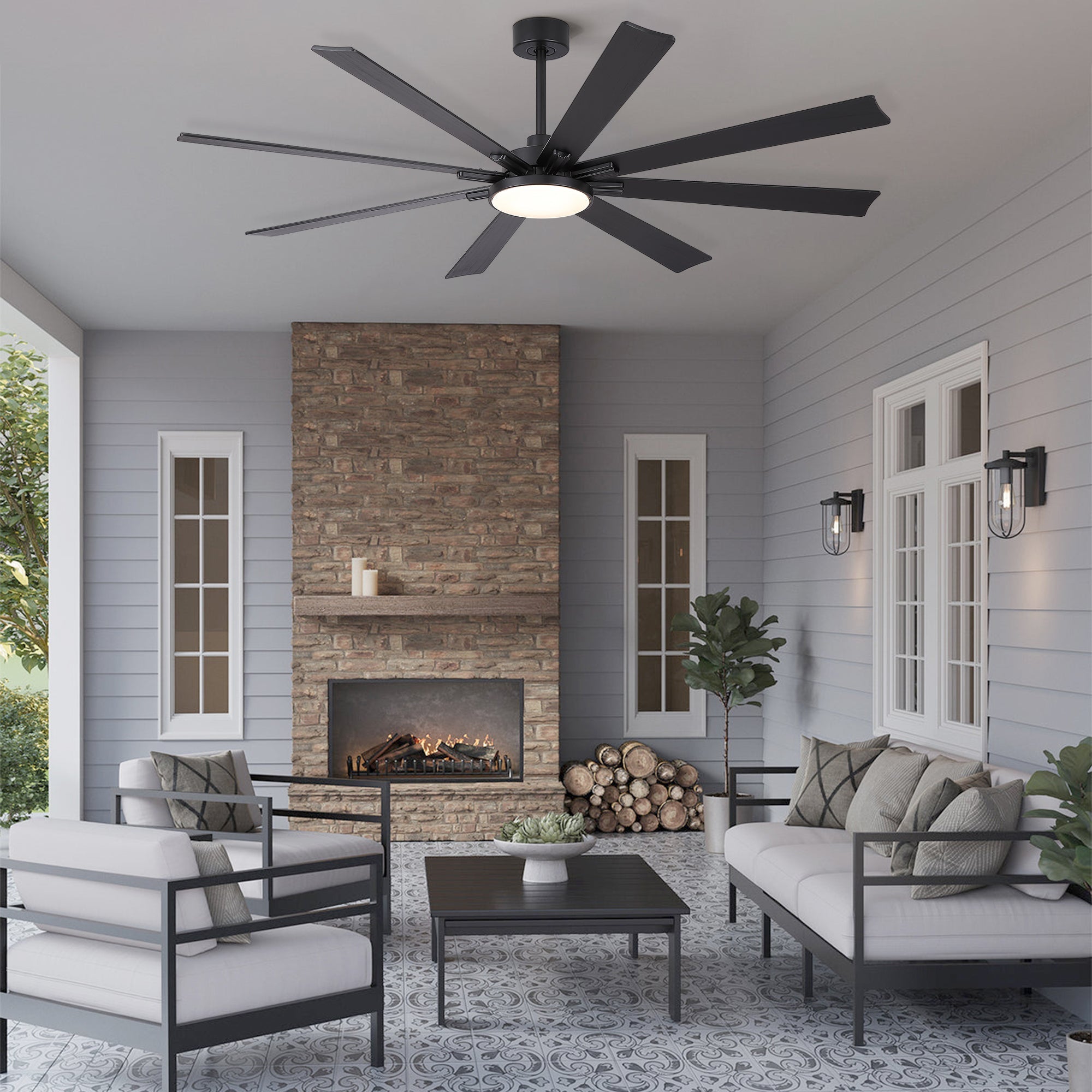 72 Inch Modern Minimalism Ceiling Fan