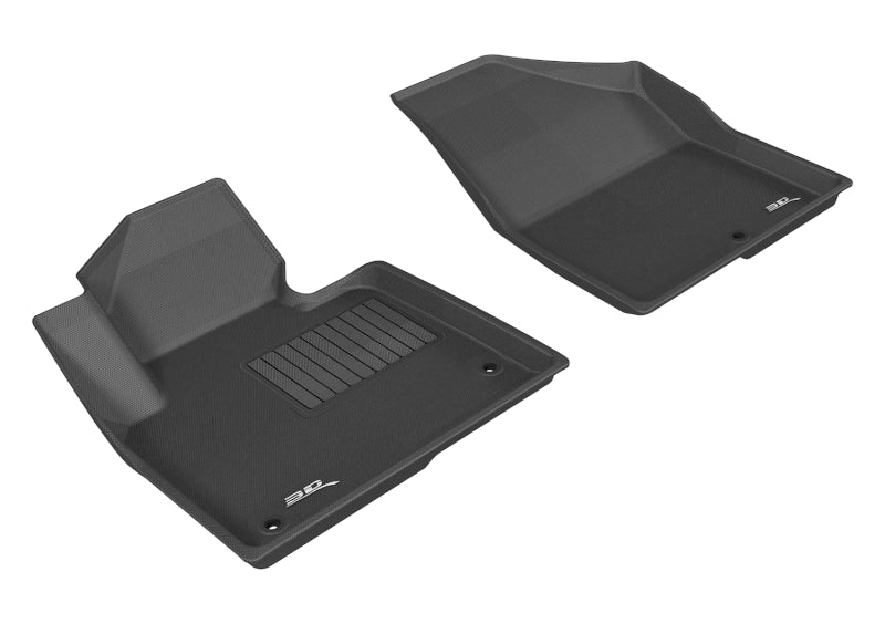 3D MAXpider 2013-2019 Hyundai Santa Fe Sport/Santa Fe/Santa Fe Xl Kagu 1st Row Floormat - Black L1HY01711509