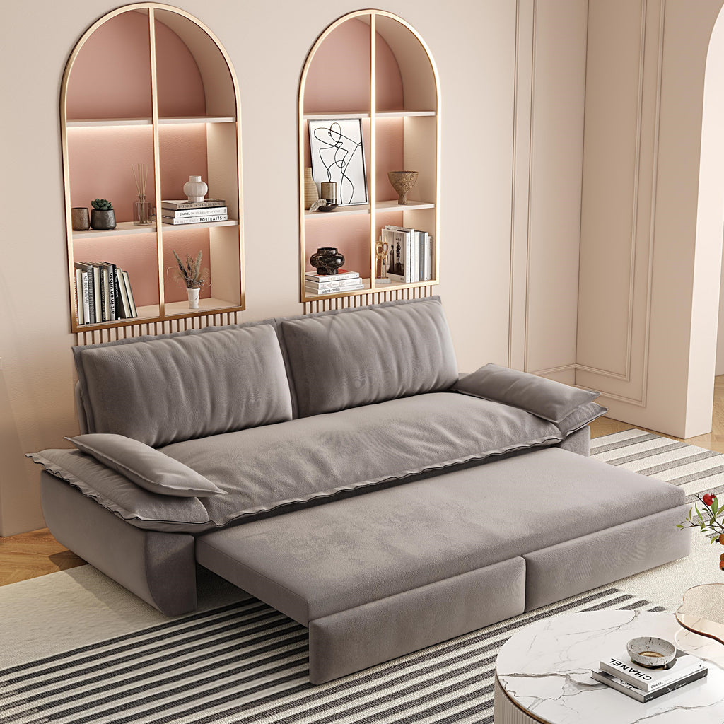 73.2" Queen Pull Out Sofa Bed - 3-in-1 Convertible Sleeper Sofa