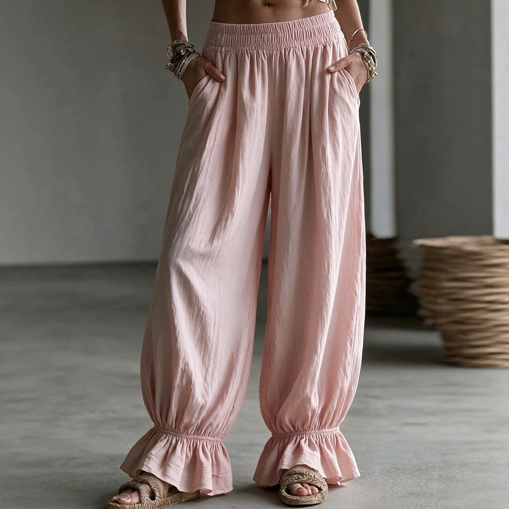 Women's Autumn Solid-Color Casual Pants