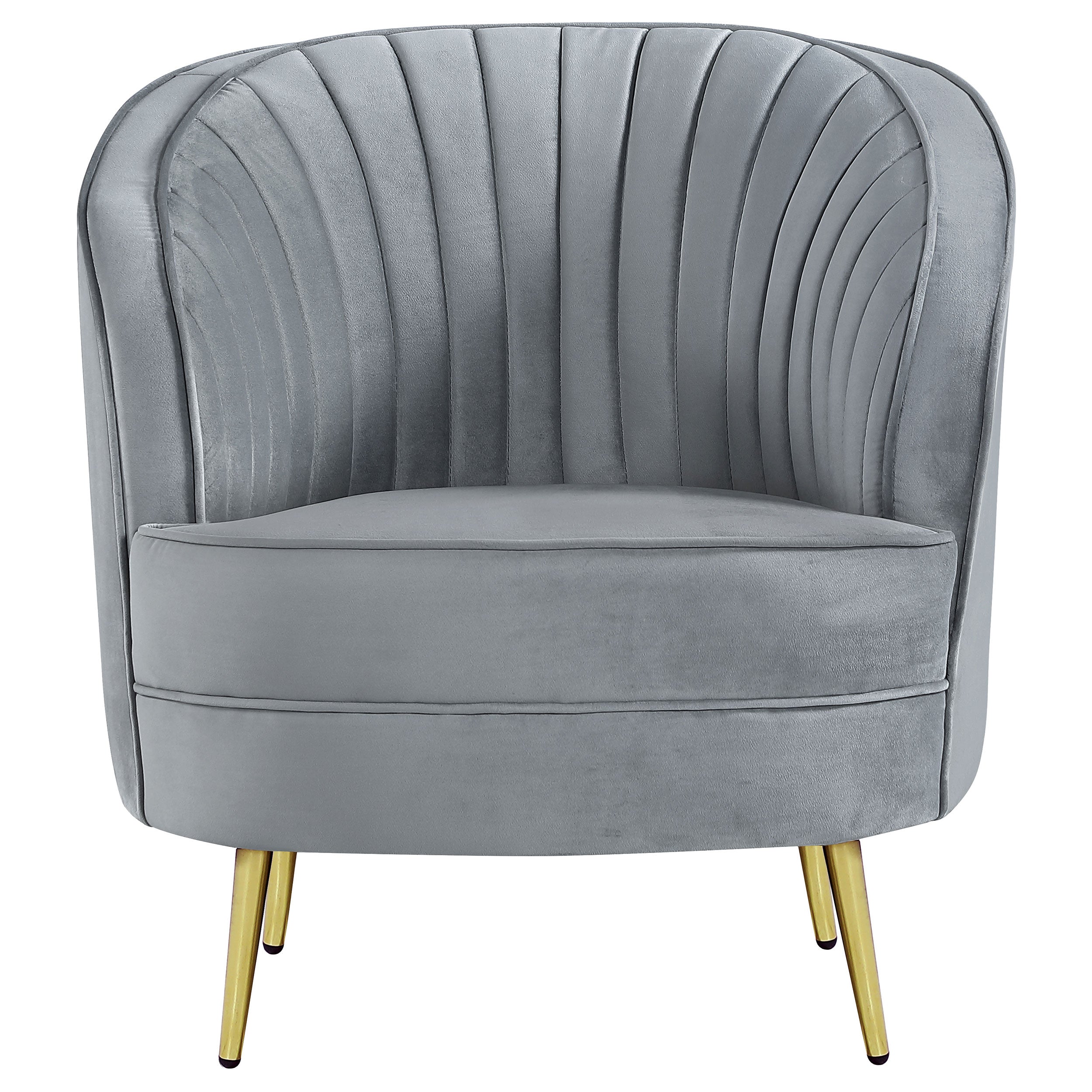 Grey Velvet Accent Chair
