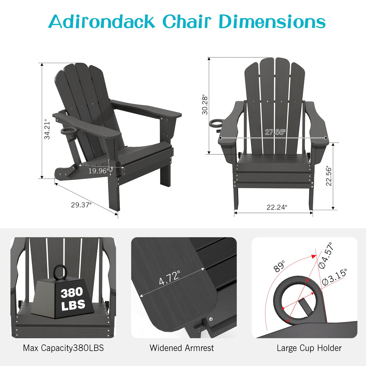 Adirondack Chair - Gray