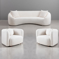 3+1+1, 93.31" Minimalist Curved Sofa, 3 Seater