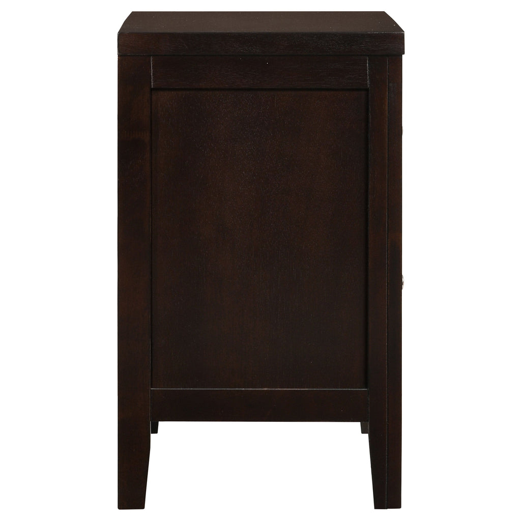 Garrett Cappuccino 2-Drawer Rectangular Nightstand