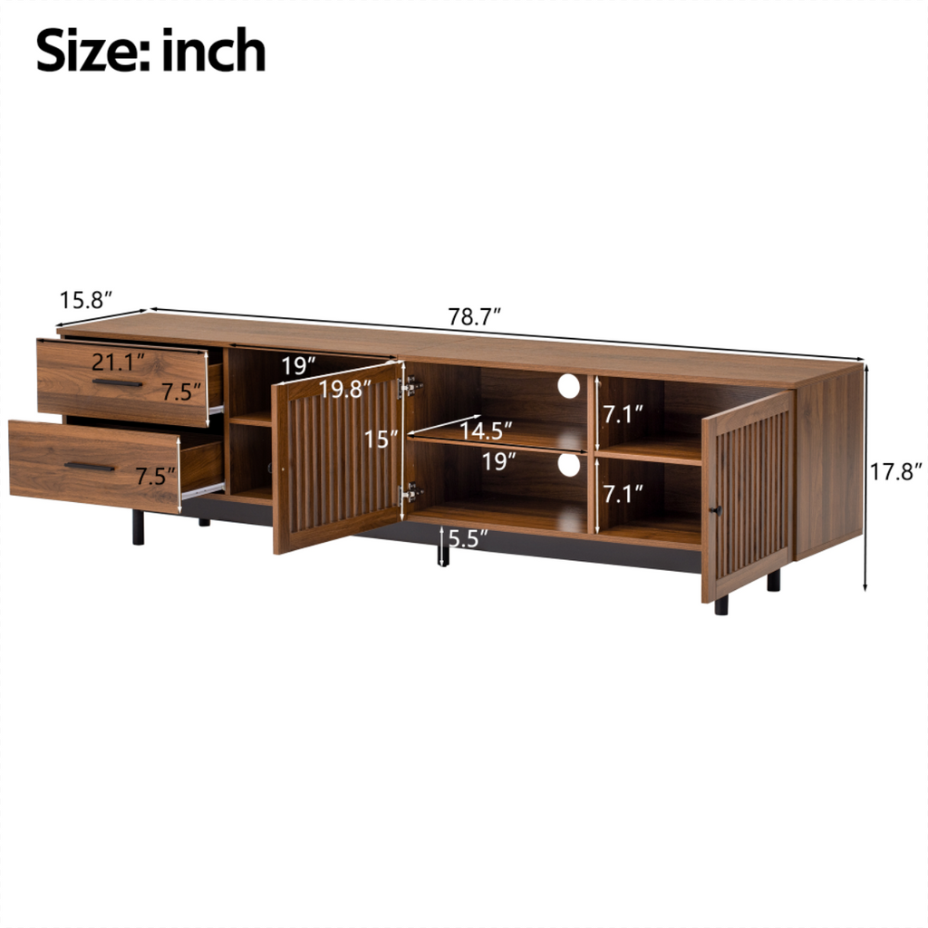 78 Inch Modern TV Stand for TVs up to 85"