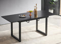 Square Extendable Dining Table with Metal Legs