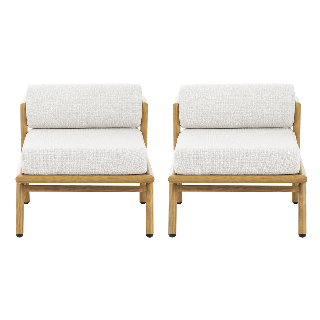 La Fiora Outdoor Patio Teak Finished Iron Club Chair