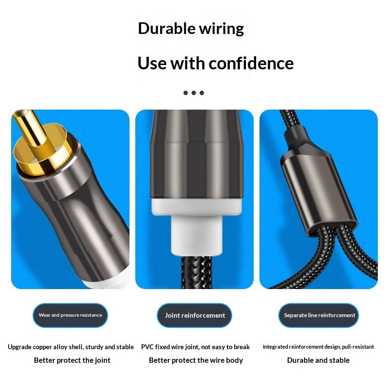 One-to-two 3.5mm To Dual RCA Audio Cable