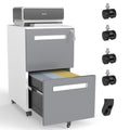 2-Drawer Mobile File Cabinet with Lock