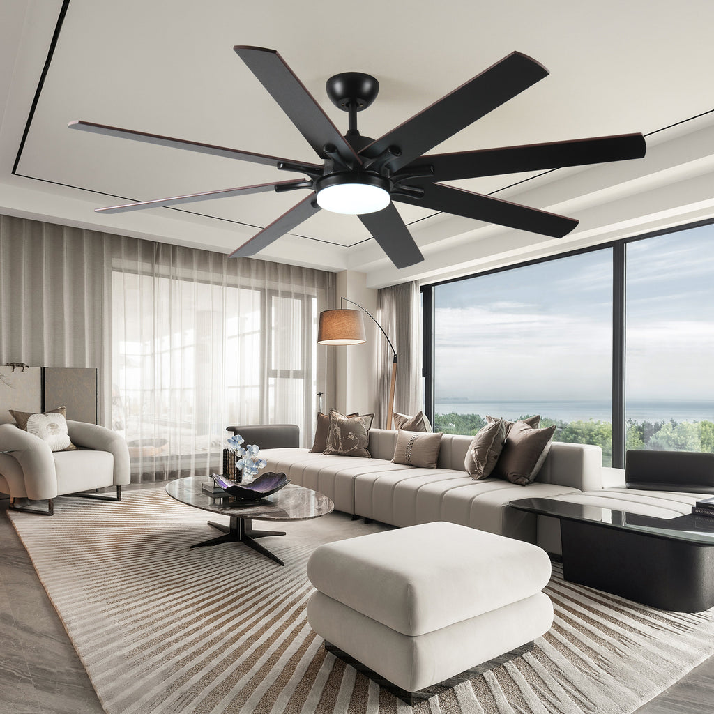 72 Inch Large Ceiling Fan with Lights and Remote Control
