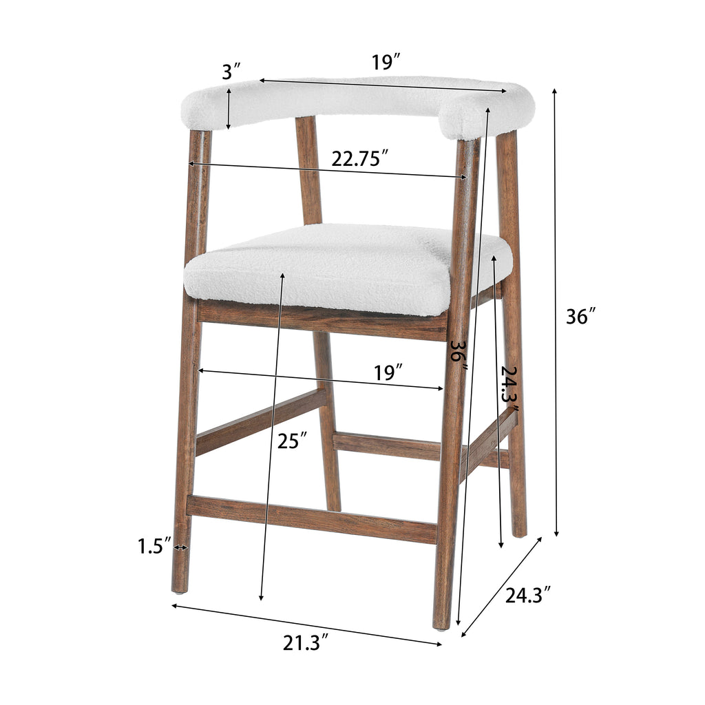 24.5'' Seat Height Bar Stools with Back