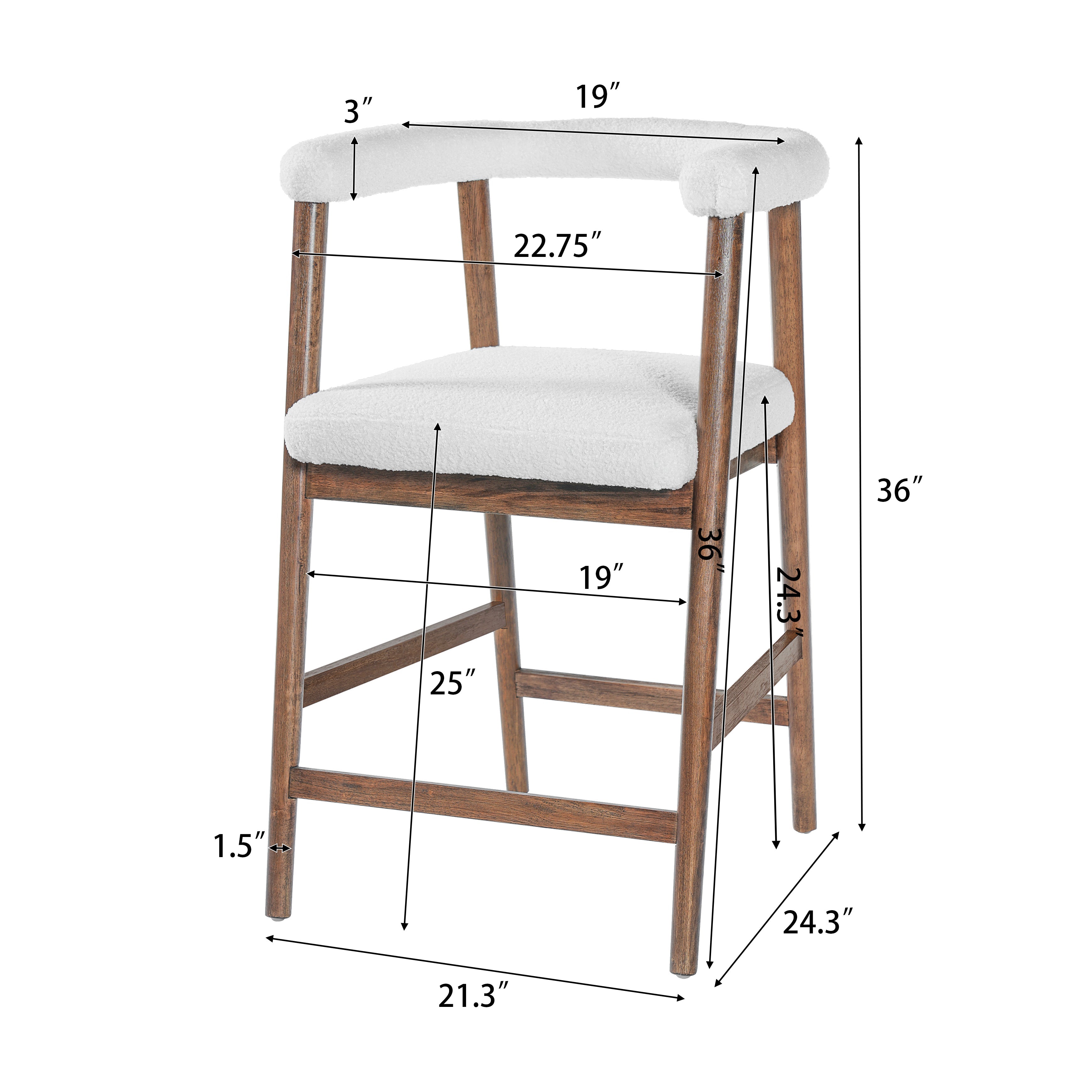 24.5'' Seat Height Bar Stools with Back