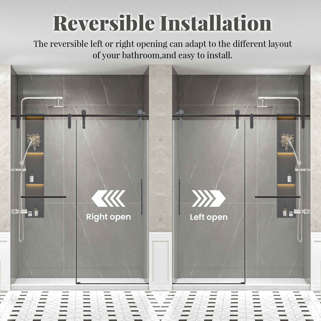 Frameless Single Sliding Shower Doors