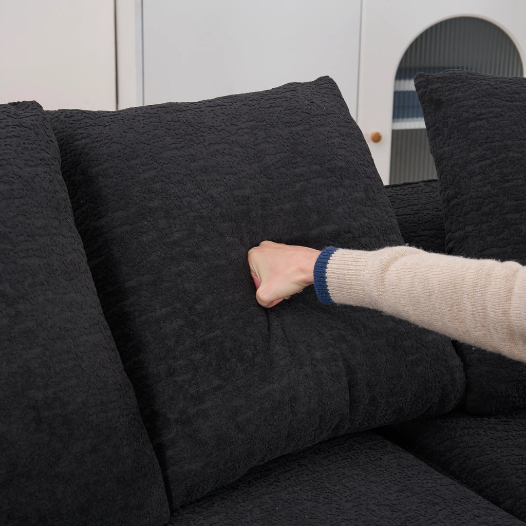 133" Modular U-Shaped Sectional Compression Sofa