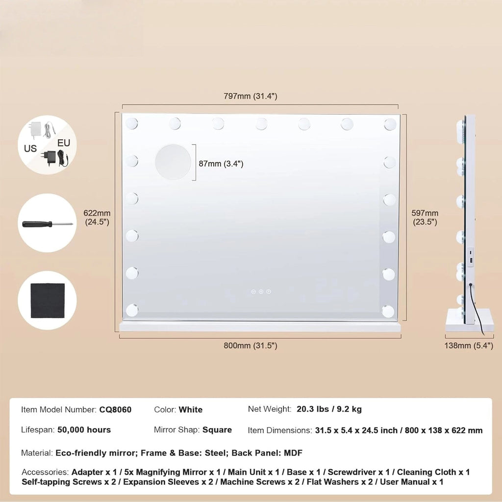 Smart Makeup Mirror Desktop With Bulb Fill Light Dressing