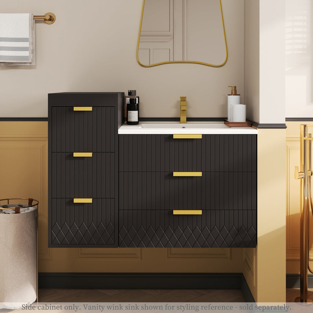 Wall Mounted Floating Cabinet with Drawers