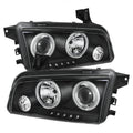Spyder Dodge Charger 06-10 Projector Headlights Halogen Model CCFL Halo LED Blk PRO-YD-DCH05-CCFL-BK 5009715