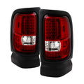 SPYDER Xtune Dodge Ram 1500 94-01 C-Shape LED Tail Lights Red Clear ALT-ON-DRAM94-G2-LED-RC 5081339