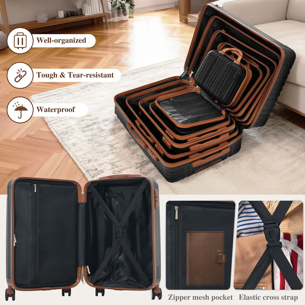 2-Piece Hardshell Luggage Set, Lightweight ABS Suitcase