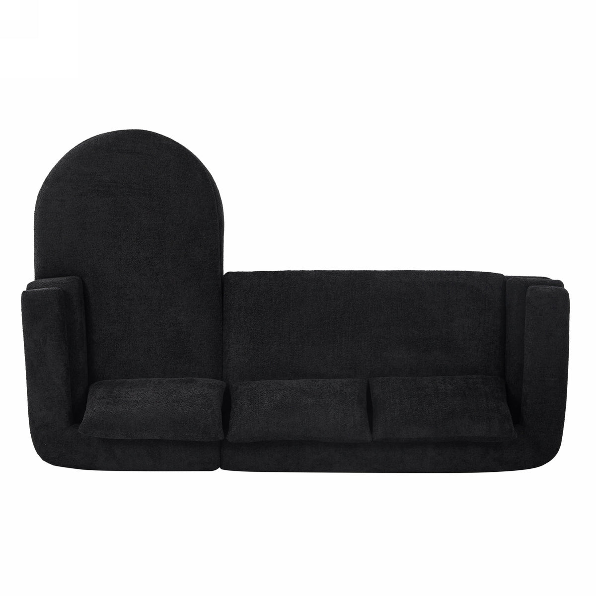 106" L-Shape Sectional Sofa - Black