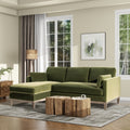 Knox 89" Modern Farmhouse Reversible Chaise Sectional Sofa