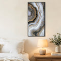 Black And Abstract Textured Canvas Art