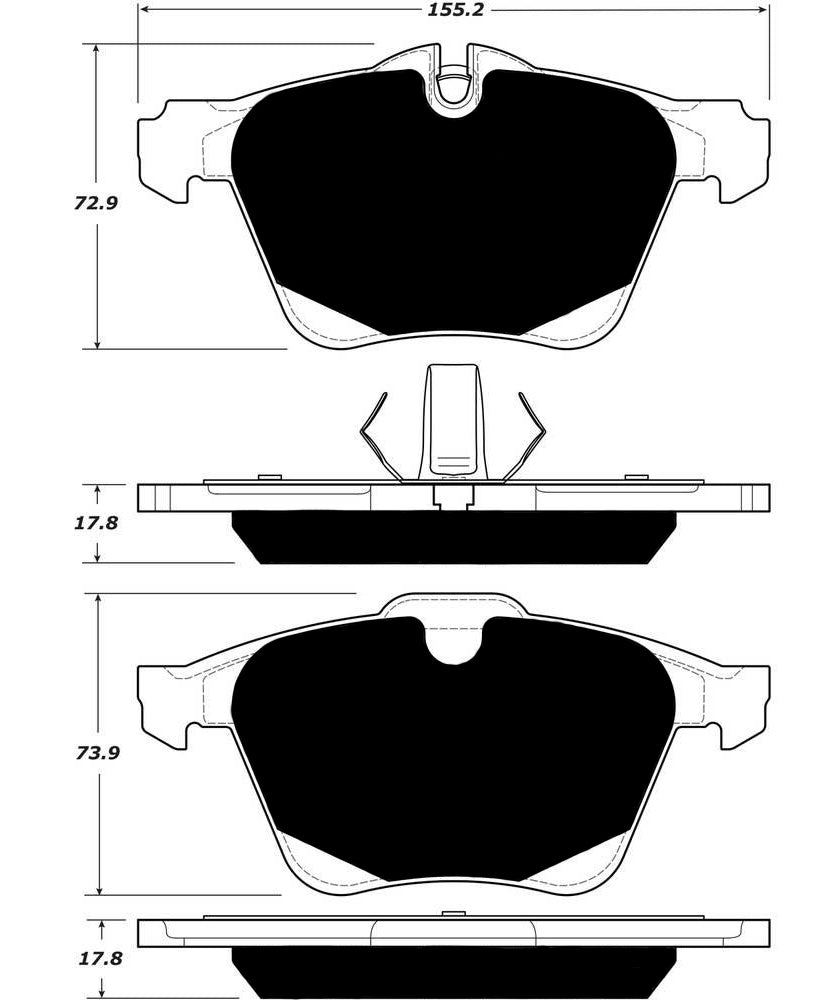 Porterfield Brake Pads for 2018 JAGUAR XJ/XJL V6