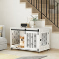 Modern Wooden Dog Crate Furniture with Sliding Barn Door
