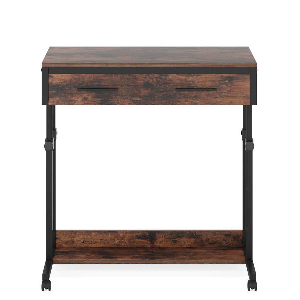 Portable Laptop Desk with Drawer & Wheels