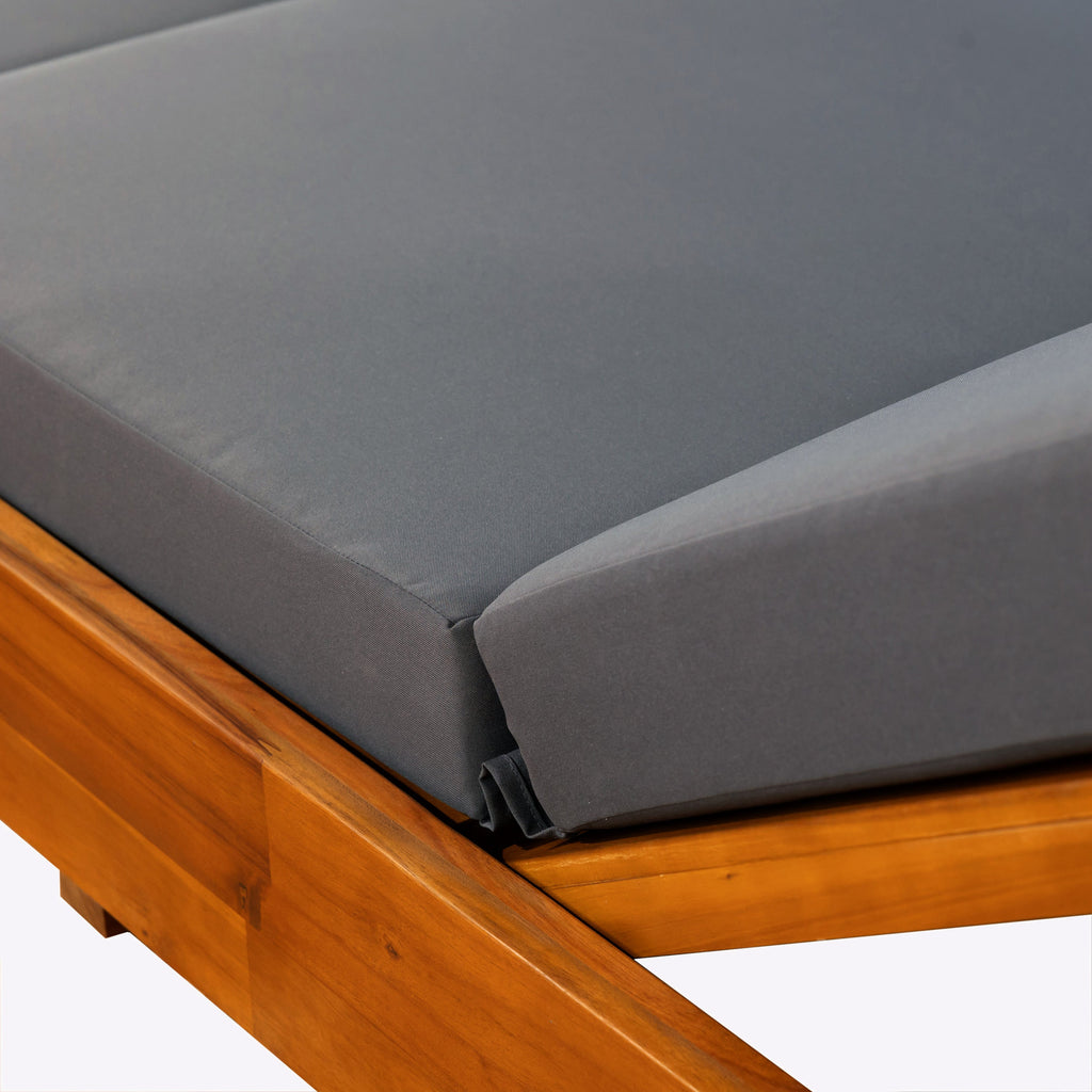 Gray Broadway/Ian Chaise Lounge Cushion (Triple Folds)