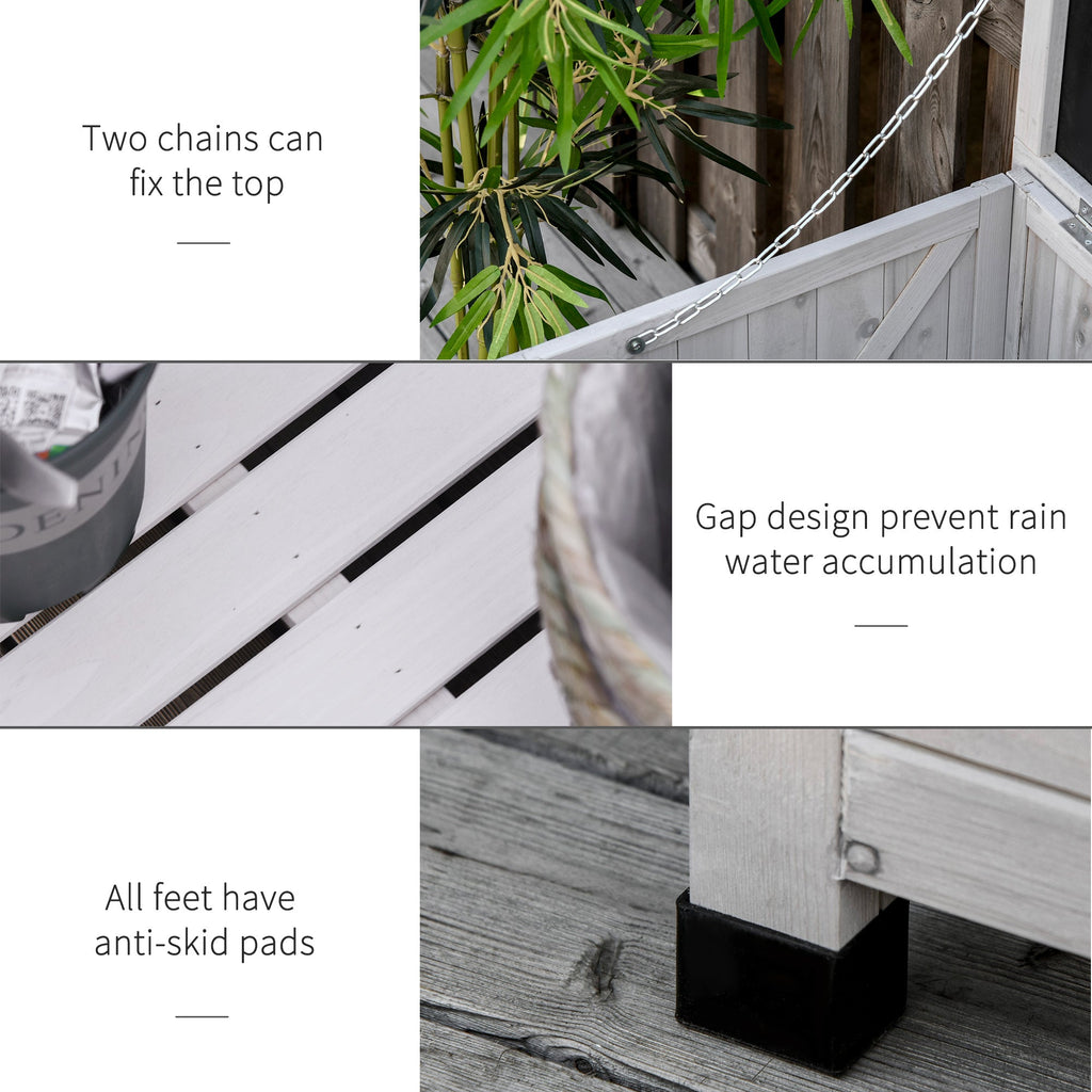 Outsunny 75 Gallon Wooden Deck Box