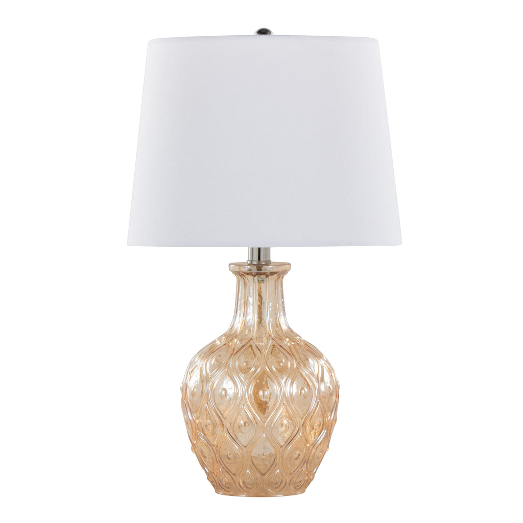 Gloria Round 20" Contemporary Glass Accent Lamp