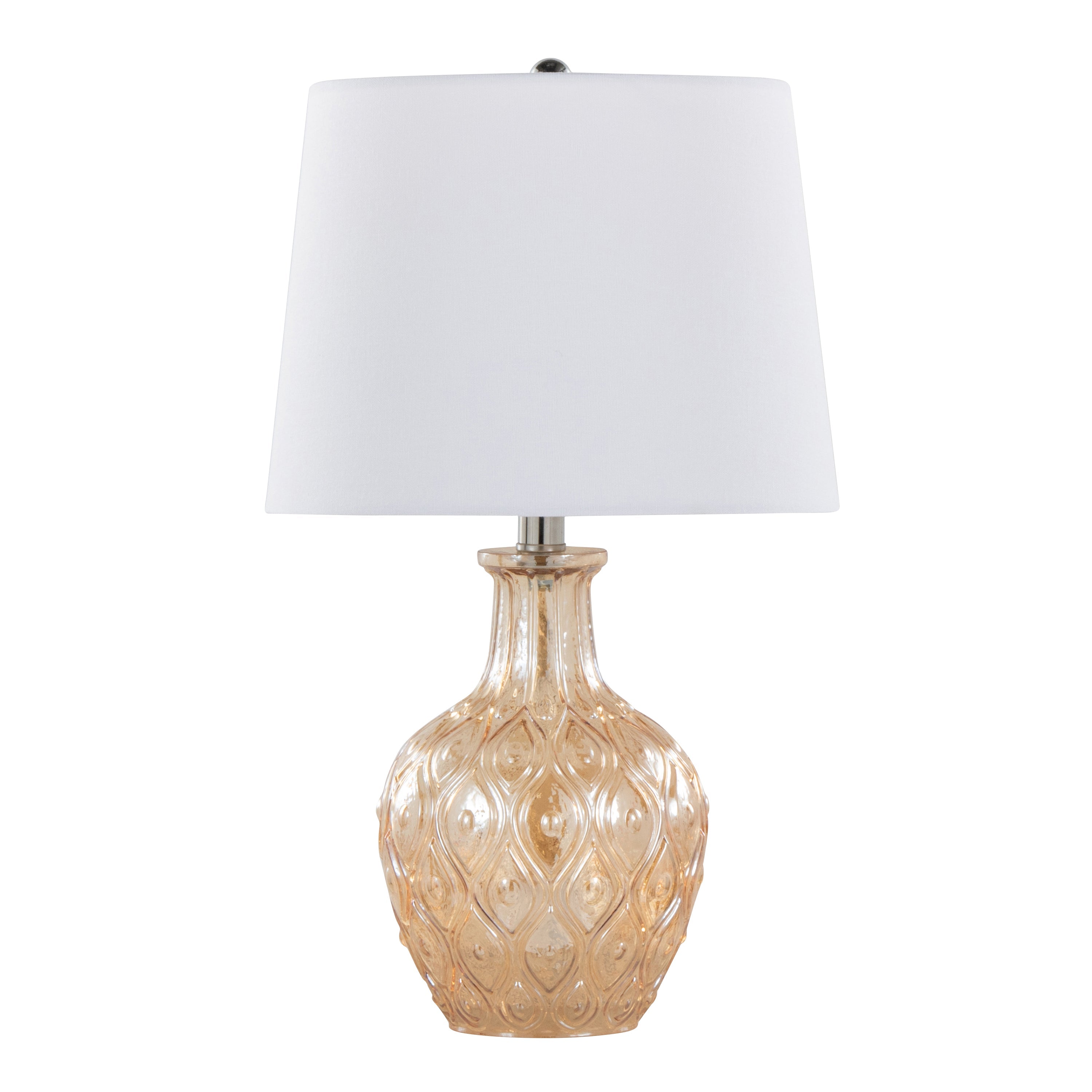 Gloria Round 20" Contemporary Glass Accent Lamp