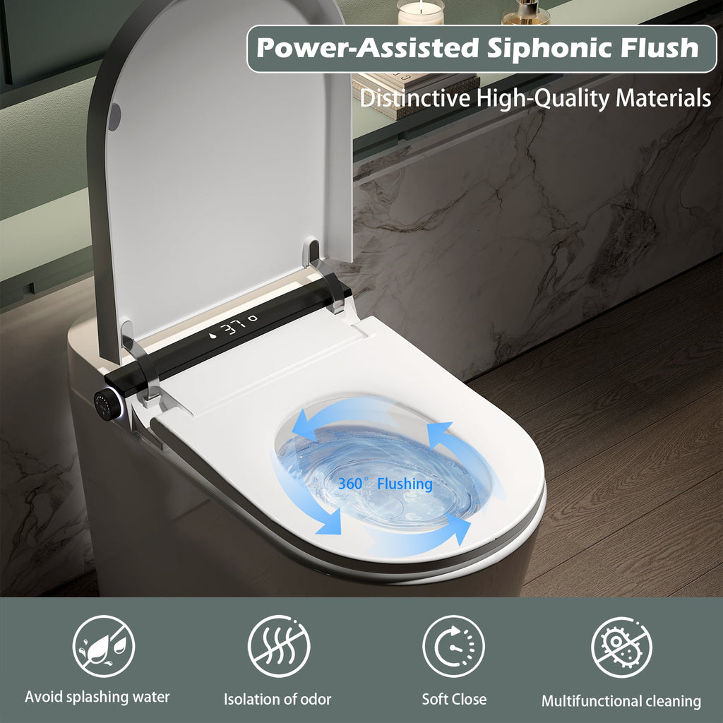 Smart Toilet With Bidet Built-In - White