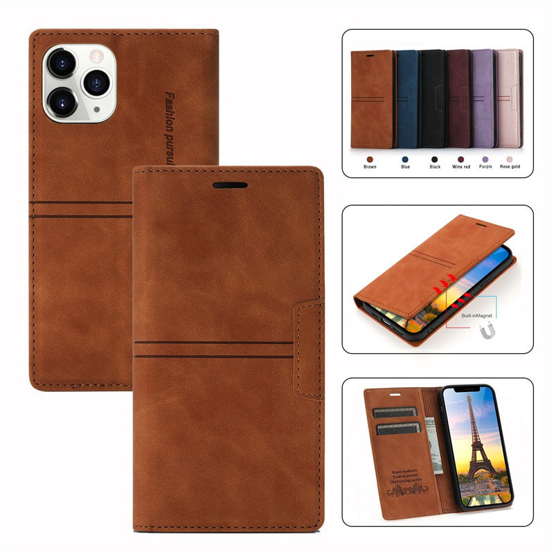 Mobile Phone Holster Skin Feeling Dream Magnetic Flip Cover