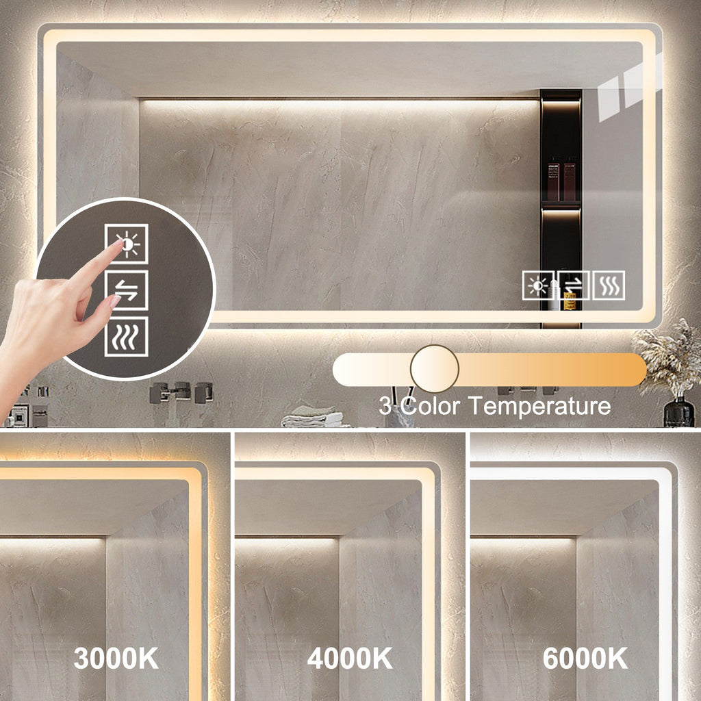 24X40 Inch LED Bathroom Mirror with Front Lights