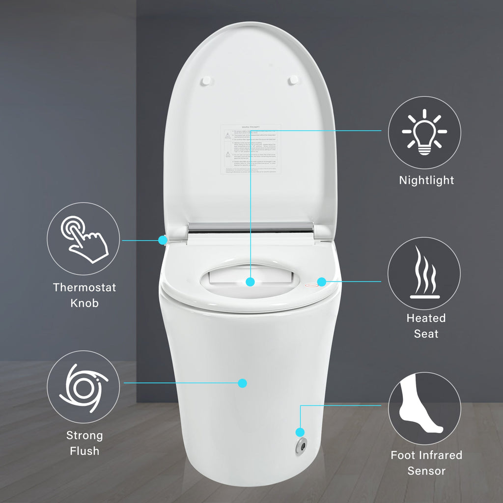 Smart Toilet with Built-in Heated Seat