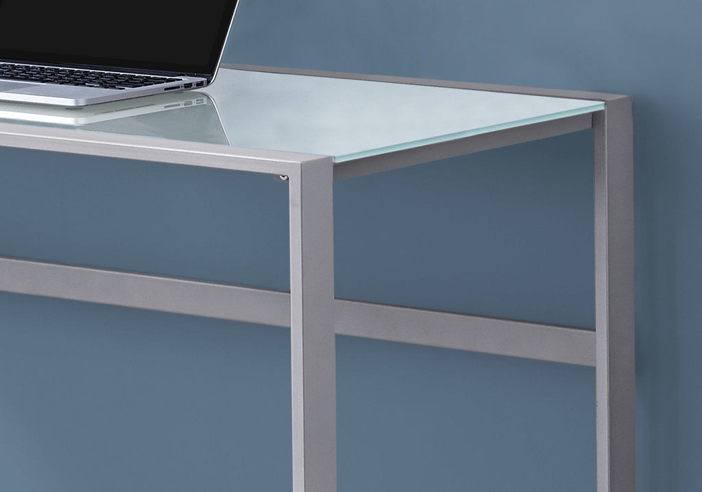Computer Desk with Frosted Glass Top