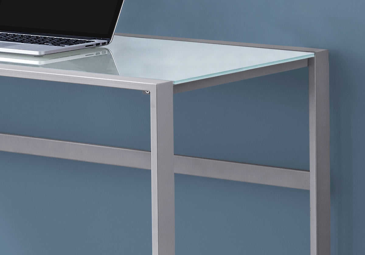 Computer Desk with Frosted Glass Top