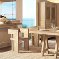 Avenel Solid Reclaimed Elm Sculptural Block Accent Chair