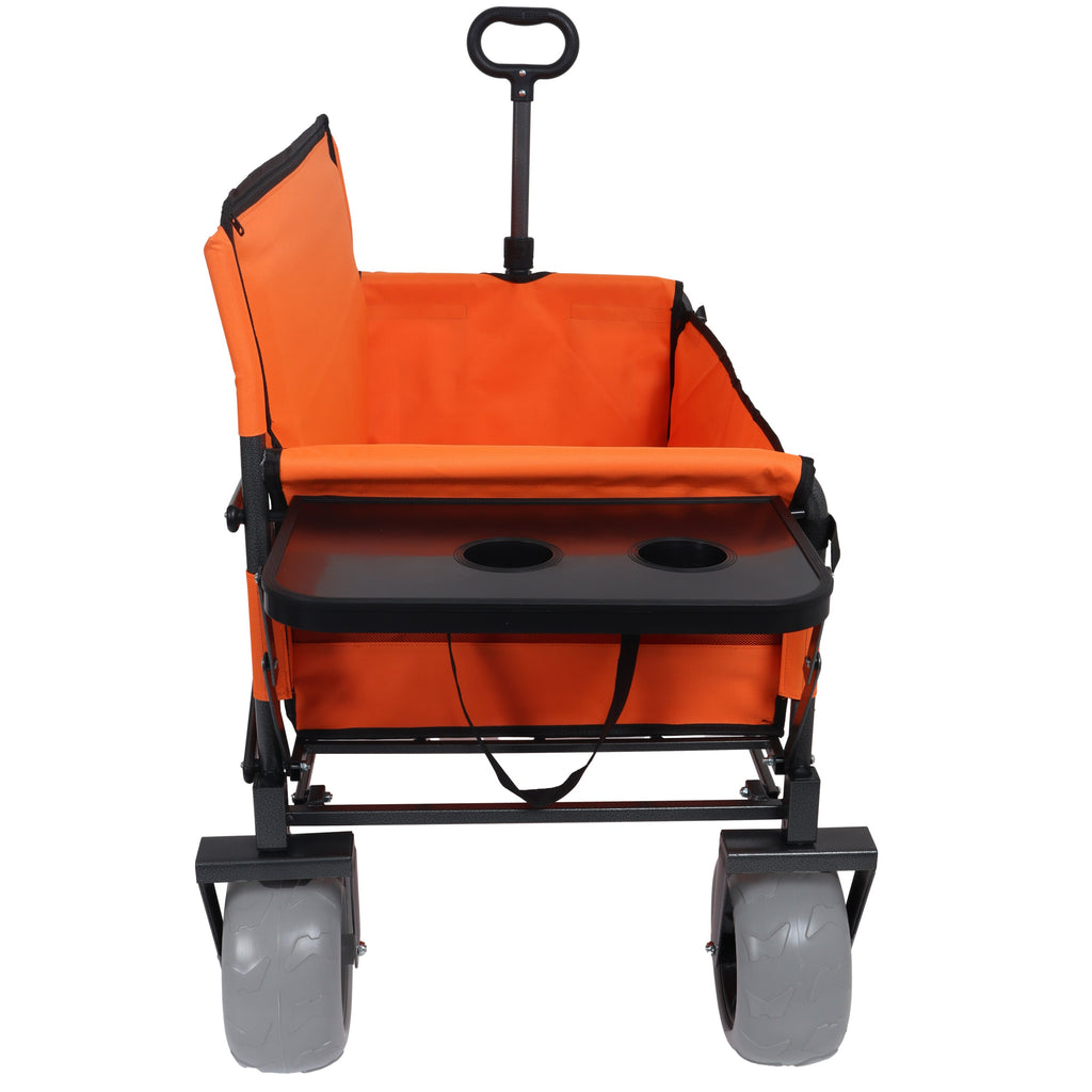 3-in-1 Folding Wagon with Bench Seat & Tabletop