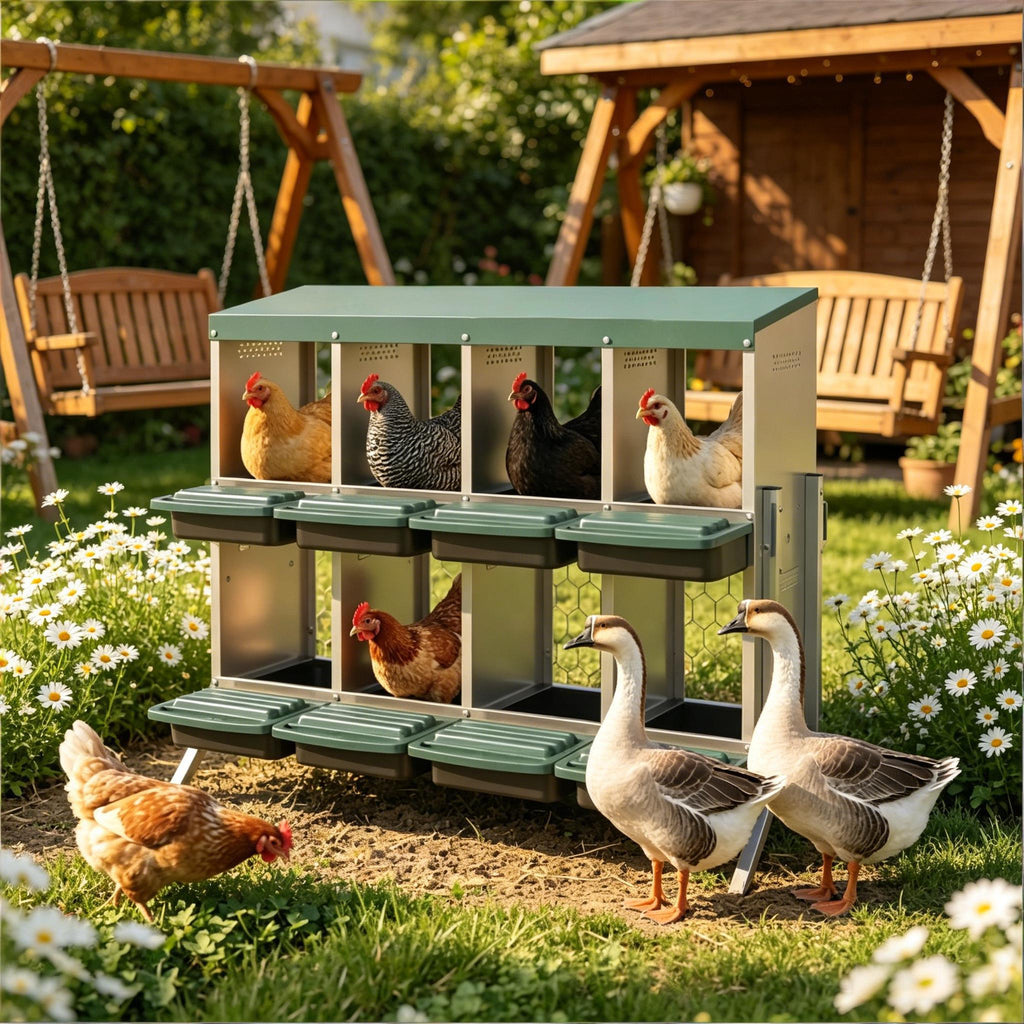Egg Laying Boxes: Metal Nesting Boxes for Chickens