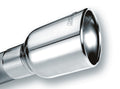Borla Universal Polished Tip Single Oval Rolled Angle-Cut w/Clamp (inlet 2 1/2in. Outlet 4 1/4 x 3 1 20155