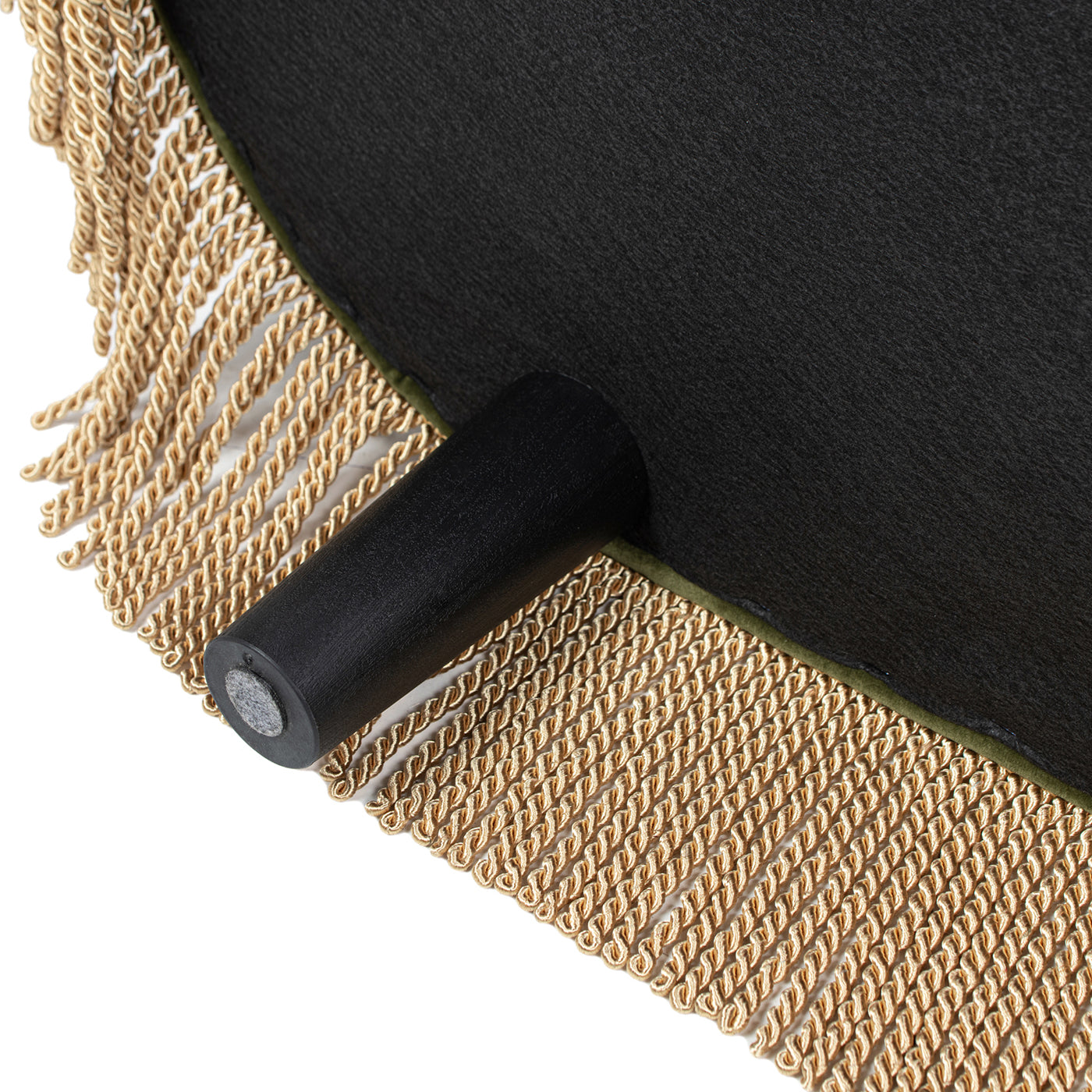 Melinda 48.5" Oval Tufted Bullion Fringe Storage Bench, Olive