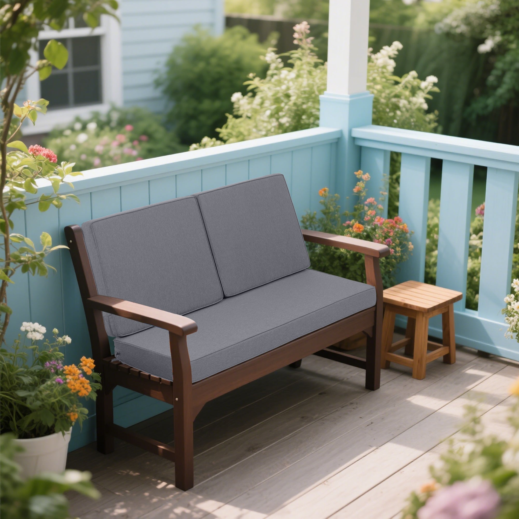 Outdoor Loveseat Cushion Set - 48 x 24 Inch