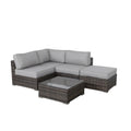 Fully Assembled 3-Piece Wicker Seating Group with Plush Cushions