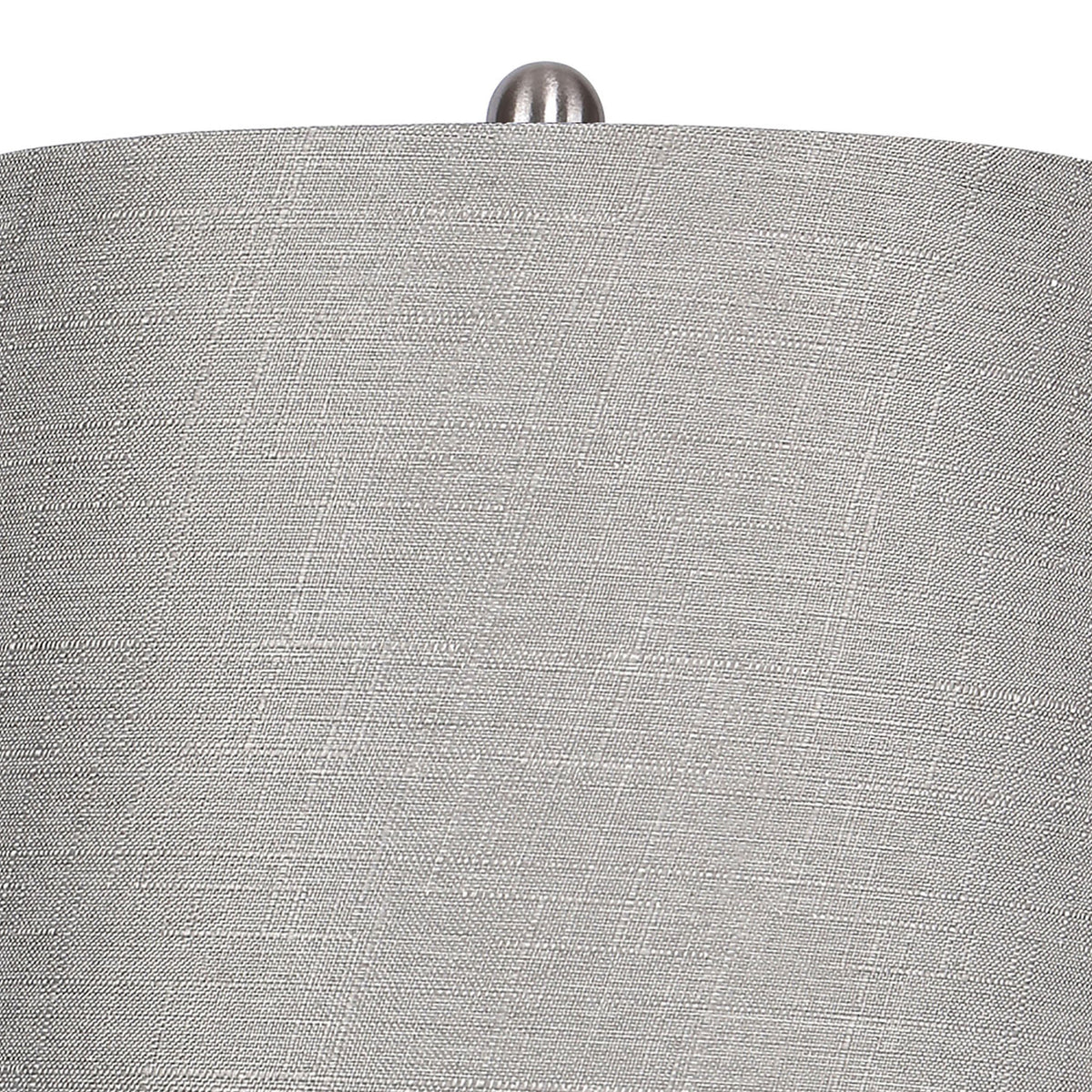 27" Contemporary Metal Table Lamp in Brushed Nickel