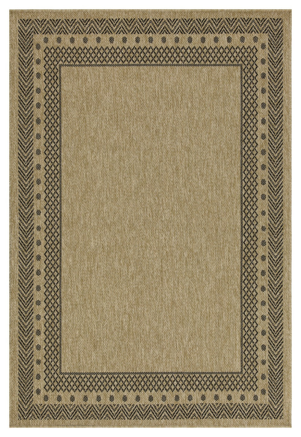 Earth GC_NTL1006 Jute/Black Area Rug