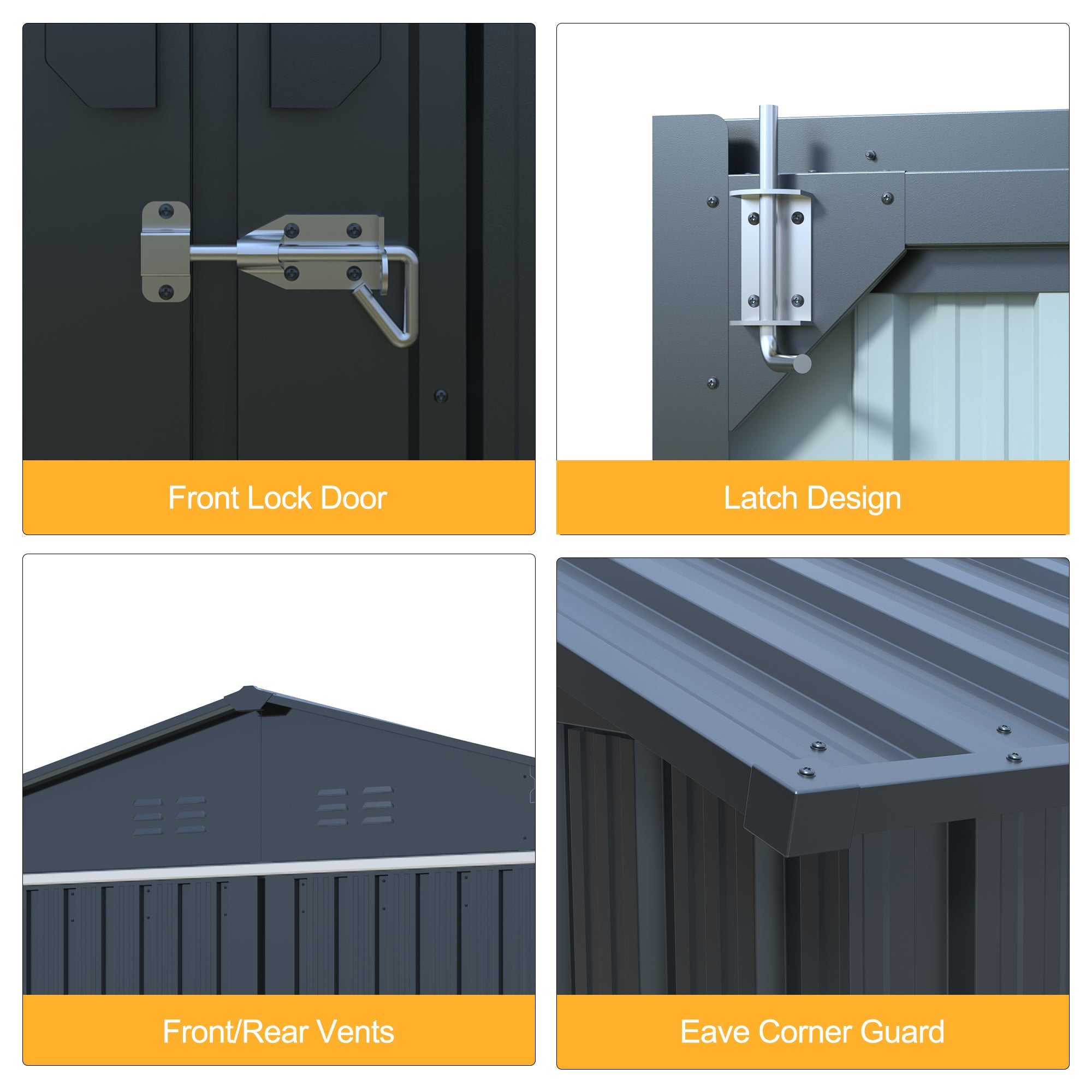 Outdoor Storage Shed 20x13 FT, Metal Garden Shed